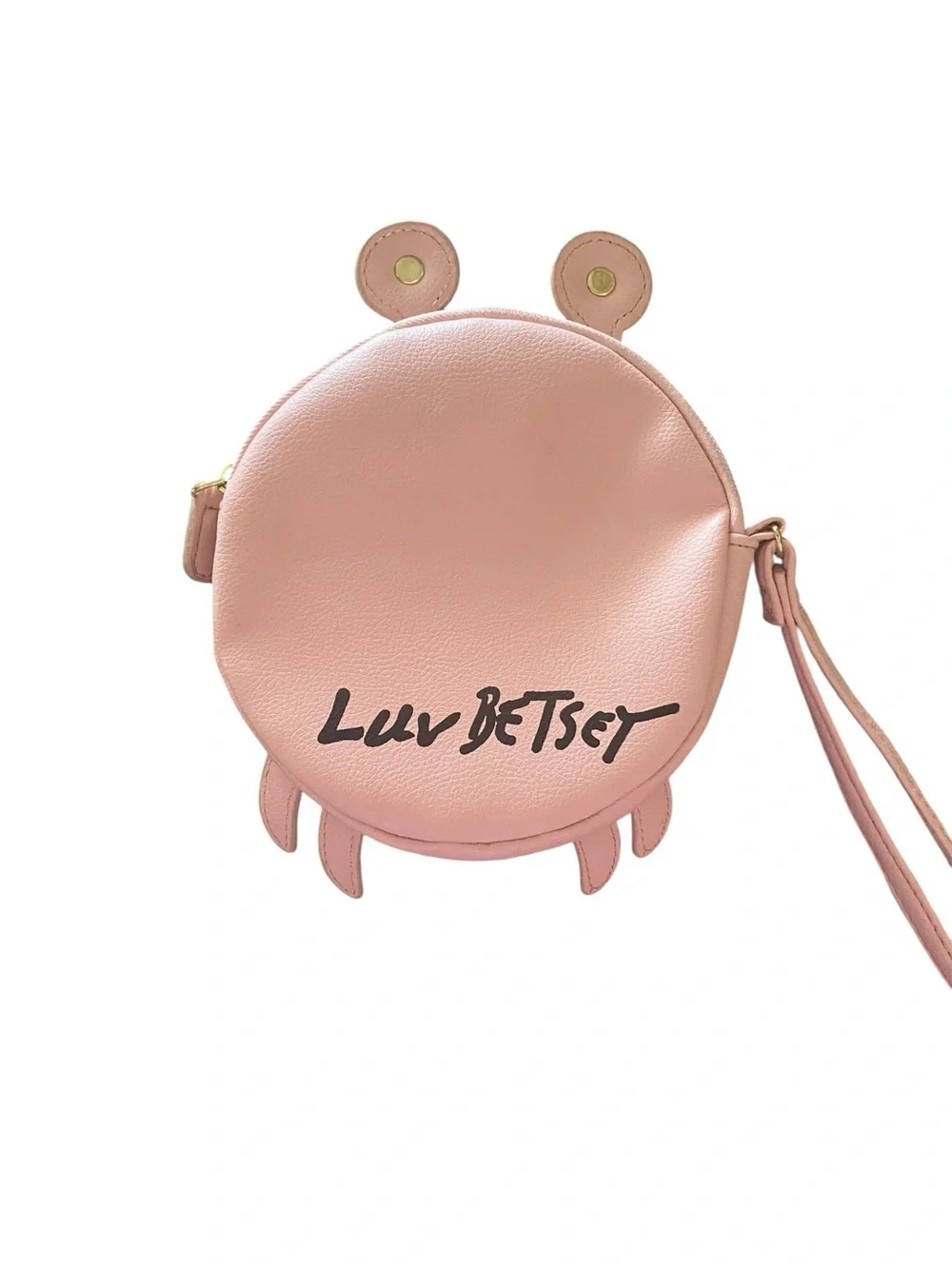Betsey Johnson  Pink Crab Wristlet Purse Coin purse coastsl whimsical dopamine